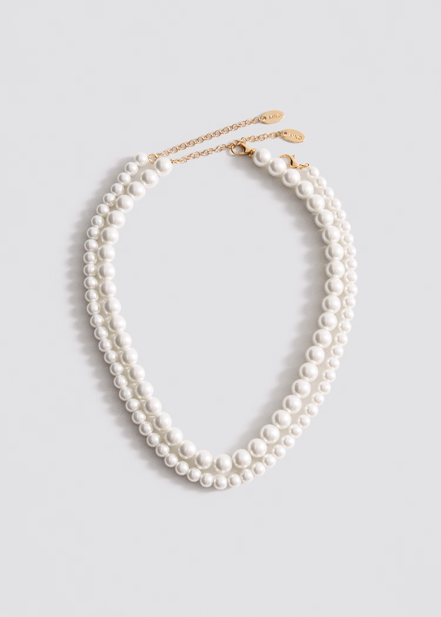 Mango珍珠項鏈 Double Pearl Crystal Necklace 2