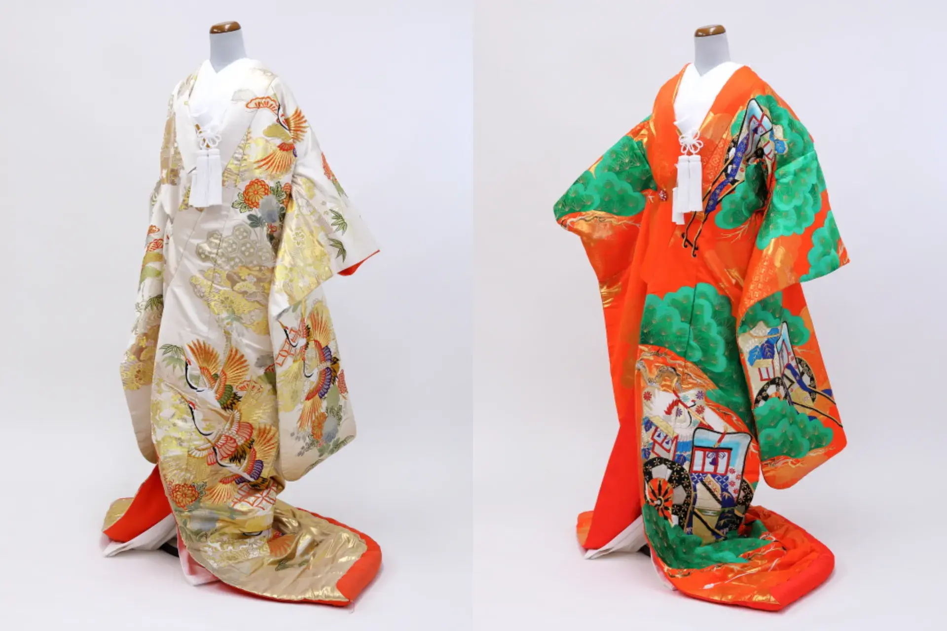 2.活動現場展示白無垢、色打掛、紋付袴等日本婚禮禮服，呈現充滿祈福意涵的傳統美學。